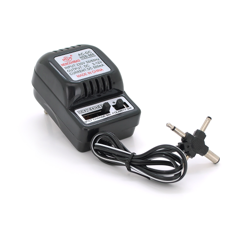 Адаптер живлення NSB-988 з регулюванням 3V / 4.5V / 6V / 9V / 12V 0,5A, штекер 5,5*2,1, jack2,5, LED - індикація
