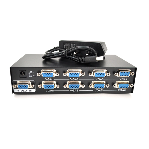 Активний спліттер VGA сигналу KV-FJ2508S 150MHz 8 Port, DC5V / 2A