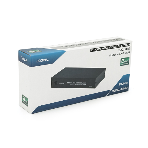 Активний спліттер VGA сигналу KV-FJ2508S 150MHz 8 Port, DC5V / 2A