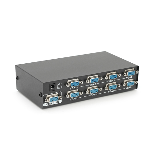 Активний спліттер VGA сигналу KV-FJ2508S 150MHz 8 Port, DC5V / 2A