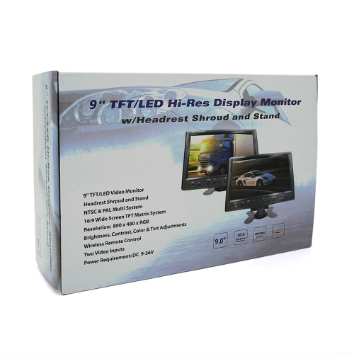 9-дюймовий автомобільний HD РК-дисплей на одну камеру, 24V, розширення 420TVL, кут лінзи 120 &amp;deg;