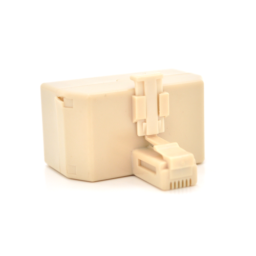 Розгалужувач RJ11 6P4C мама / 3 Х мама RJ11 для розгалуження кабелю, білий, Q50