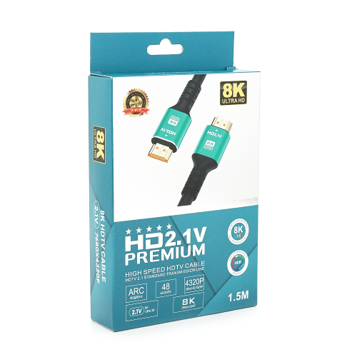 Кабель HDMI (M) - HDMI (M) 1.5m v2.1 8K Merlion Blue Blister-box