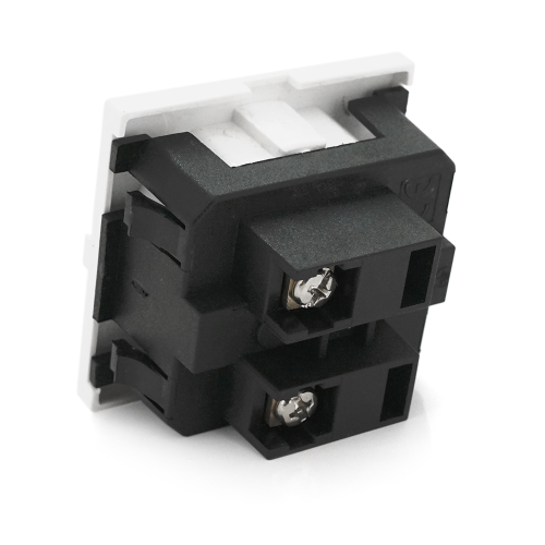 Розетка врізна з заземленням E-08, Input: AC 100-250V 16A, White