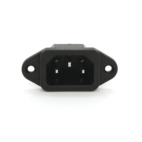 Триконтактний роз&apos;єм AC04-С14 тато, 250В, 10А, під викруткову збірку, Q200, Black