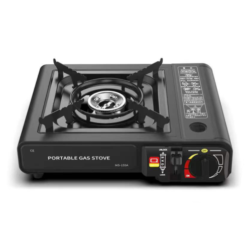Портативна газова плита MS-155A, Black, Box