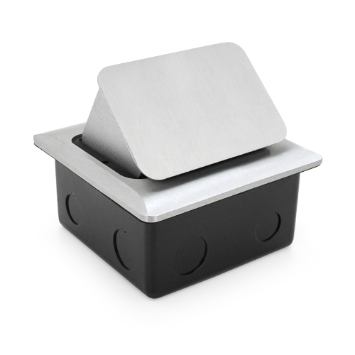 Розетка подвійна напольная висувна із заземленням J28L, Input: AC 100-250V 16A, White