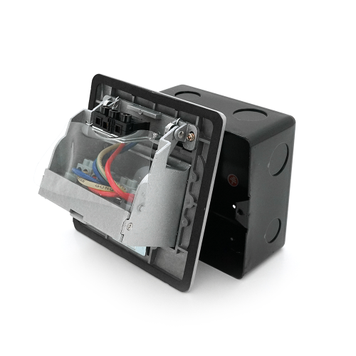 Розетка подвійна напольная висувна із заземленням J28L, Input: AC 100-250V 16A, White