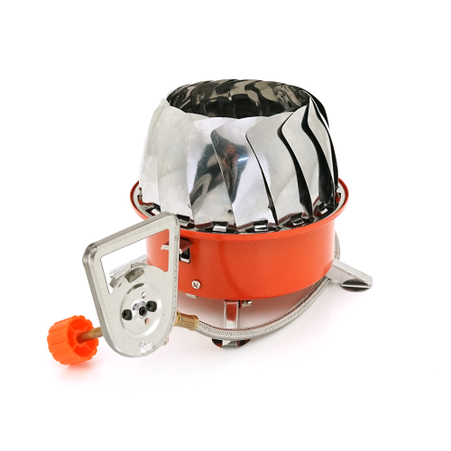 Туристичний газовий пальник K-206 з п&apos;єзопідпалом та захистом від вітру під газові балони бутан та пропан-бутан, Box