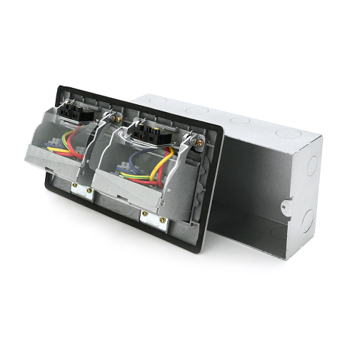 Розетка для підлоги висувна із заземленням J26, чотири розетки, Input: AC 100-250V 16A, White