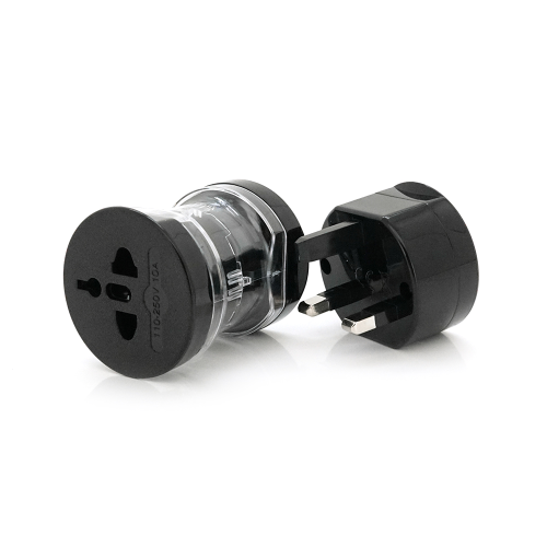 Перехідник на американкаєвророзетка 4 in 1, Black, BOX