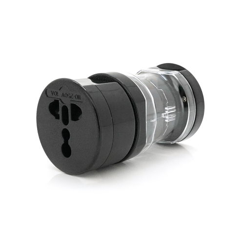 Перехідник на американкаєвророзетка 4 in 1, Black, BOX