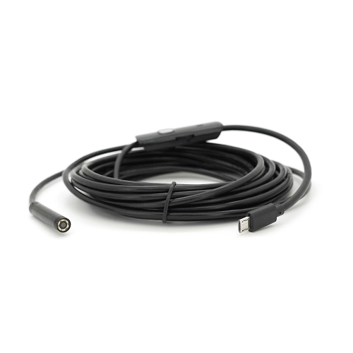 Універсальний ендоскоп 3в1 (USB / MicroUSB / Type-C) для смартфона / ПК, камера 5.5мм, м&apos;який кабель 5м, з LED-підсвічуванням, IP67