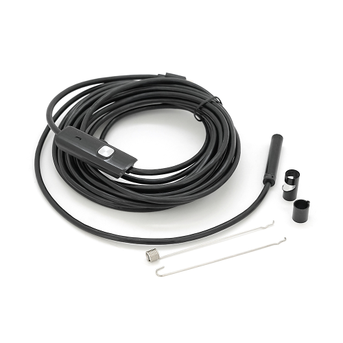 Універсальний ендоскоп 3в1 (USB / MicroUSB / Type-C) для смартфона / ПК, камера 5.5мм, м&apos;який кабель 5м, з LED-підсвічуванням, IP67