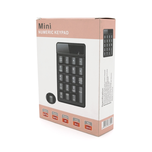 Цифрова клавіатура USB для ноутбука, довжина кабеля 150см, (135х85х33 мм) Black, 19к, Box