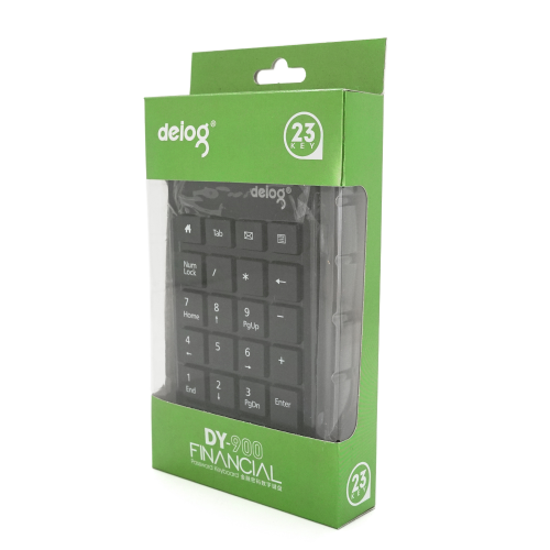 Цифрова клавіатура USB Deyilong DY-900 для ноутбука, довжина кабеля 130см, Black, 23к, Box