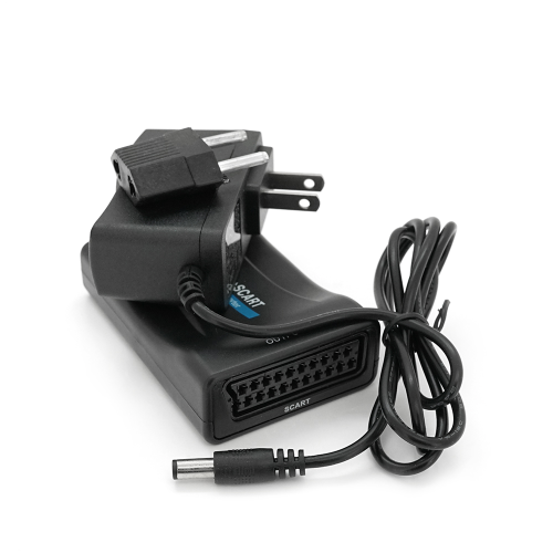 Конвертер HDMI(тато) на SCART(мама), 5V / 2A + перехідник, Black, Box, Q250