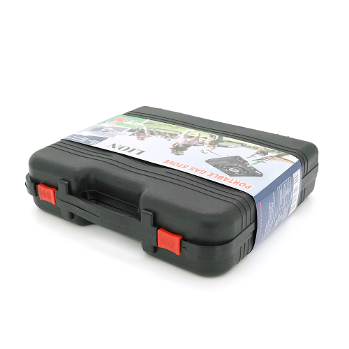 Портативна газова плита LION, під газові балони бутан та пропан-бутан, Black, Box