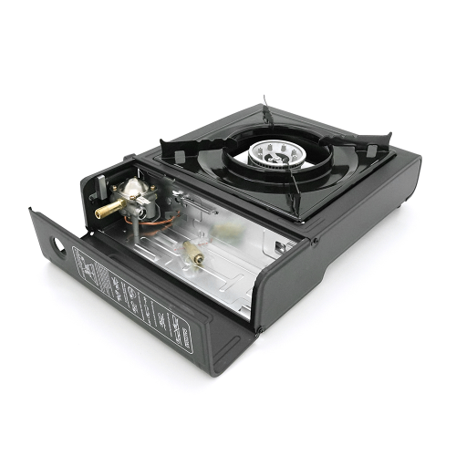 Портативна газова плита LION, під газові балони бутан та пропан-бутан, Black, Box