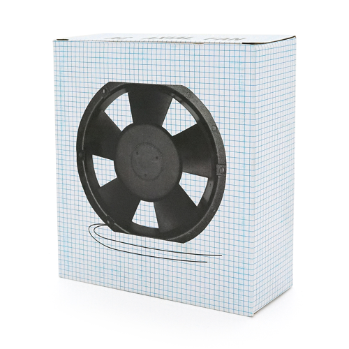 Кулер для охолодження серверних БП ТA15052HBL2 DC sleeve fan 2pin під паяння - 150*150*50мм, 220V / 0,22A, 2600об / хв, 38W