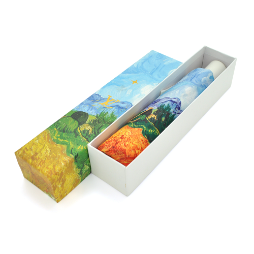 Парасолька жіноча &amp;quot;Wheat field with cypresses&amp;quot; автоматична, D-110см, захист від сонця, UV (99%), захист від дощу, каркас - Al+Fe, Green