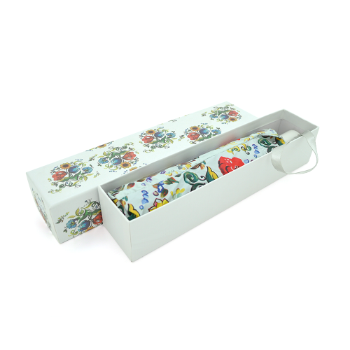 Парасоля жіноча Flowers автоматична, D-108см, захист від сонця, UV (99%), захист від дощу, каркас - Al+Fe, Mint