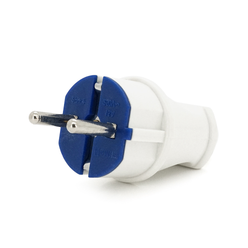 Вилка з заземленням 10 / 16А 250V A712, White, Q20