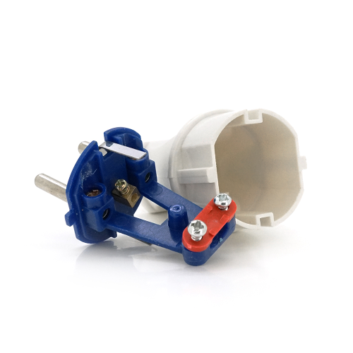 Вилка з заземленням 10 / 16А 250V A712, White, Q20