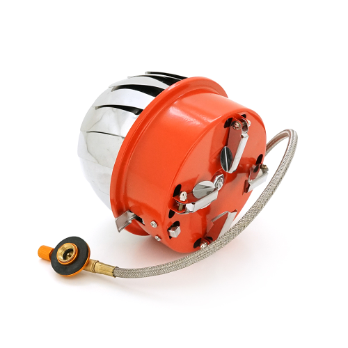 Туристичний газовий пальник K-205 з п&apos;єзопідпалом та захистом від вітру під газові балони бутан та пропан-бутан, Box