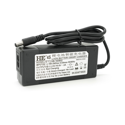 Зарядний пристрій HB для акумуляторів Li-ion 16.8V2A,4S,штекер 5,5*2.1,з індикацією,BOX