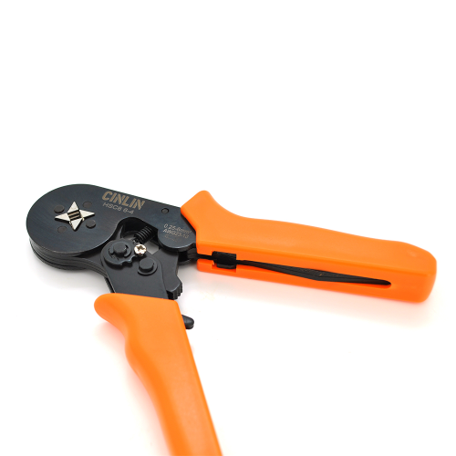 Крімпер CINLINELE HCS8 6-4 для обтиску кабельного накінечника, orange + набір кабельних наконечників (VE0508, VE7508, VE1008, VE1508, VE2508, VE4009,VE6102)