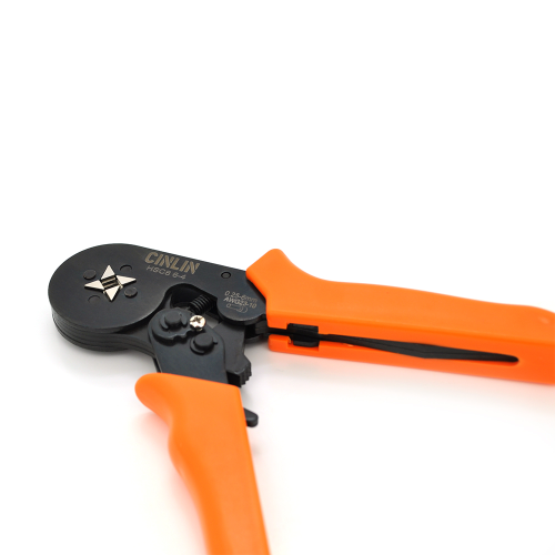 Крімпер CINLINELE HCS8 6-4 для обтиску кабельного накінечника, orange + набір кабельних наконечників (VE0508,VE1508,VE1008,VE4009,VE2508)