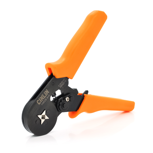 Крімпер CINLINELE HCS8 6-4 для обтиску кабельного накінечника, orange + набір кабельних наконечників (VE0508,VE1508,VE1008,VE4009,VE2508)