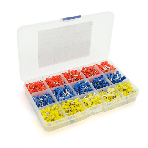 Крімпер CINLINELE HCS8 10SA для обтиску кабельного накінечника, blue-red + набір кабельних наконечників (VE0508,VE1508,VE1008,VE4009,VE2508)