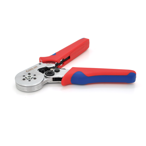Крімпер CINLINELE HCS8 6-6A для обтиску кабельного накінечника, red + набір кабельних наконечників (VE0508, VE7508, VE1008, VE1508, VE4009, VE2508)