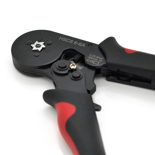 Крімпер CINLINELE HCS8 6-6A для обтиску кабельного накінечника, red + набір кабельних наконечників (VE0508,VE1508,VE1008,VE4009,VE2508)