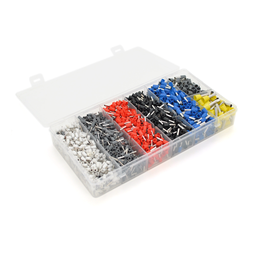 Крімпер CINLINELE HCS8 6-6A для обтиску кабельного накінечника, red + набір кабельних наконечників (VE0508,VE1508,VE1008,VE4009,VE2508)