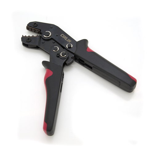 Інструмент обжимний SN-2549 для обжимки клем + насадки 06 -0.5-6mm2, 02С -0.5-2.5mm2, 16WF -6-16mm2, Black-red