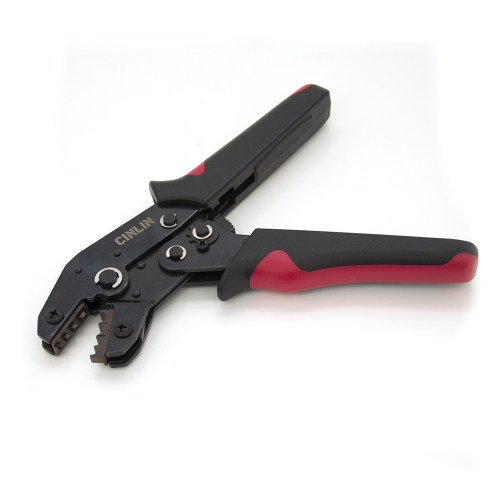 Інструмент обжимний SN-2549 для обжимки клем + насадки 06 -0.5-6mm2, 02С -0.5-2.5mm2, 16WF -6-16mm2, Black-red