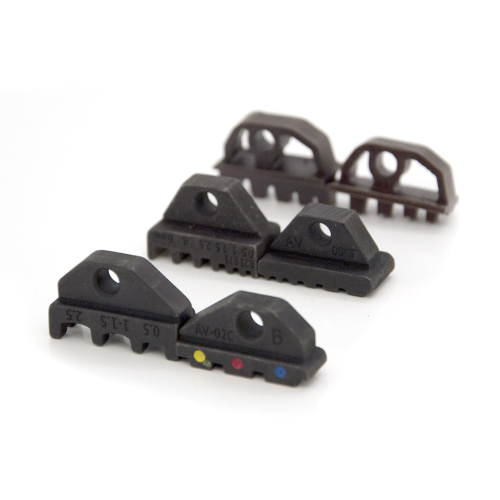 Інструмент обжимний SN-2549 для обжимки клем + насадки 06 -0.5-6mm2, 02С -0.5-2.5mm2, 06WF -0.25-6mm2, Black-red