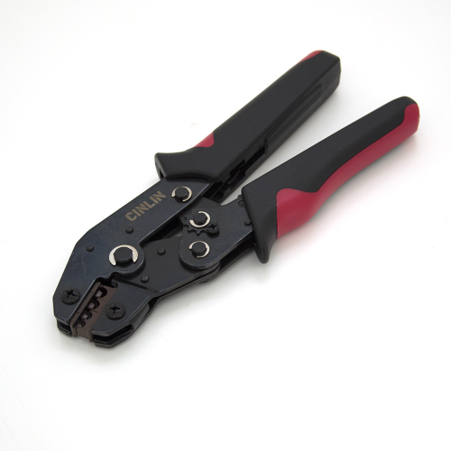 Інструмент обжимний SN-2549 для обжимки клем + насадки 06 -0.5-6mm2, 02С -0.5-2.5mm2, 06WF -0.25-6mm2, Black-red