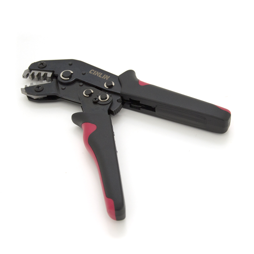 Інструмент обжимний SN-2549 для обжимки клем + насадки 06 -0.5-6mm2, 02С -0.5-2.5mm2, 06WF -0.25-16mm2, 48B -0.5-2.5mm2, Black-red
