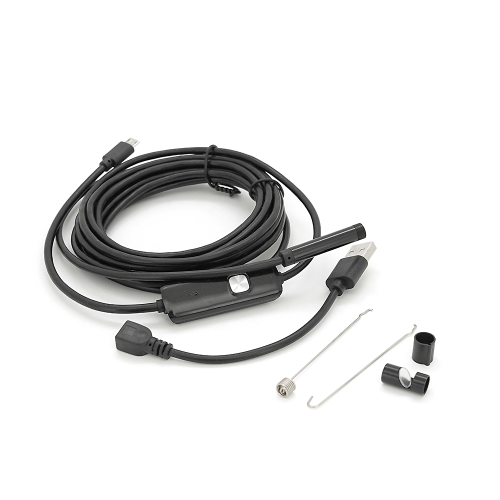 Універсальний ендоскоп 3в1 (USB+MicroUSB / Type-C) для смартфона / ПК, камера 5.5мм, м&apos;який кабель 3,5м, з LED-підсвічуванням, IP67