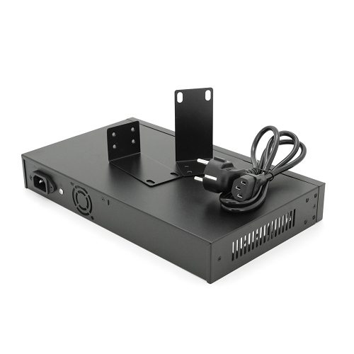 Switch  Merlion 16 POE 10/100 + 1 Single Fiber Tx 1310nm 20km + 2 RJ45 10/100/1000+ бж 52V 4.8A