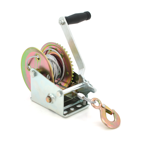 Лебідка WO1000LB ручна барабанна, вантажопідйомність до 290кг, довжина троса 7м
