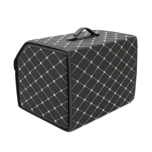 Складаний шкіряний автомобільний органайзер 400*320*300, Black-Gold