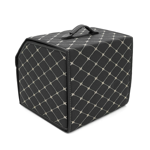 Складаний шкіряний автомобільний органайзер 330*320*300, Black-Gold