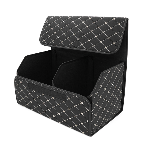 Складаний шкіряний автомобільний органайзер 540*320*300, Black-Gold