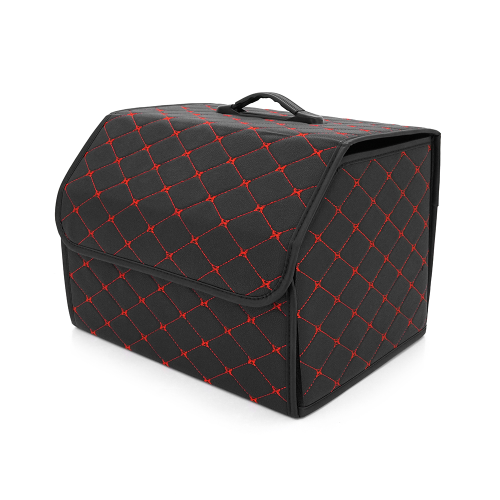 Складаний шкіряний автомобільний органайзер 400*320*300, Black-Red