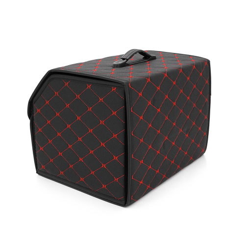 Складаний шкіряний автомобільний органайзер 400*320*300, Black-Red